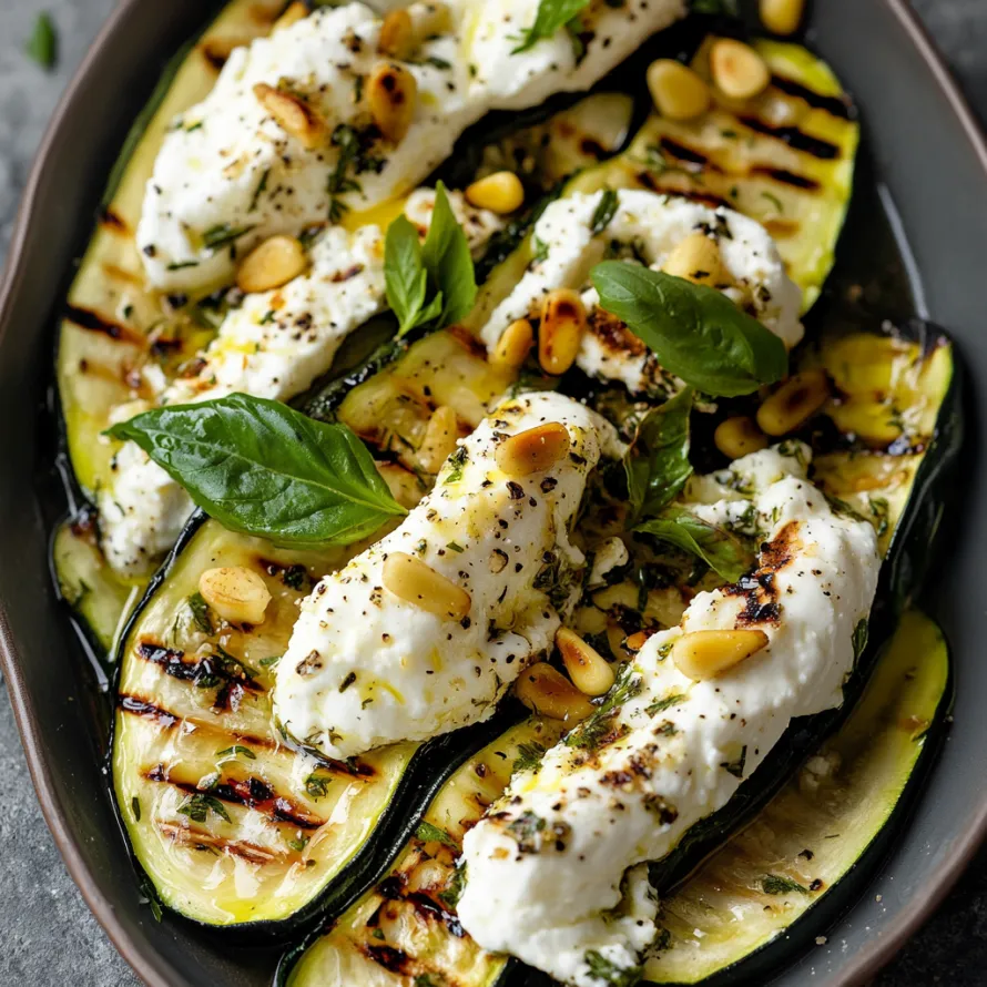A plate of food with a zucchini and a piece of cheese.