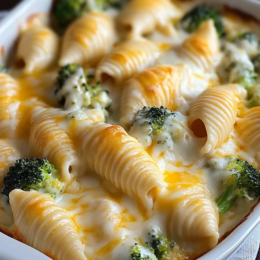 A bowl of pasta with broccoli.