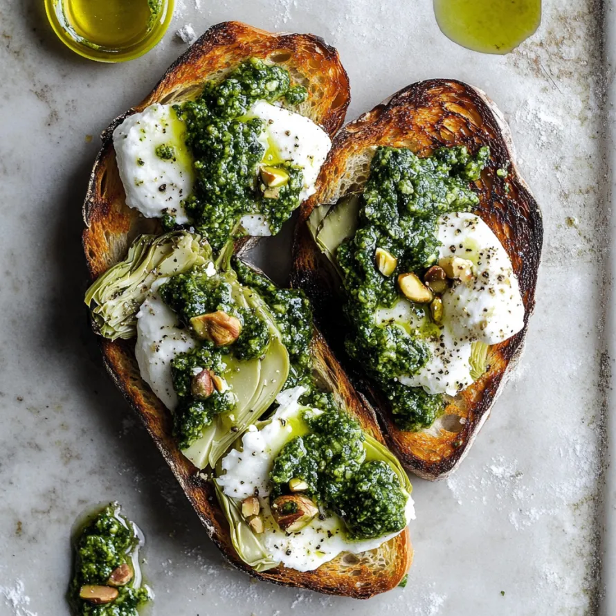 Two pieces of bread with green stuff on them.