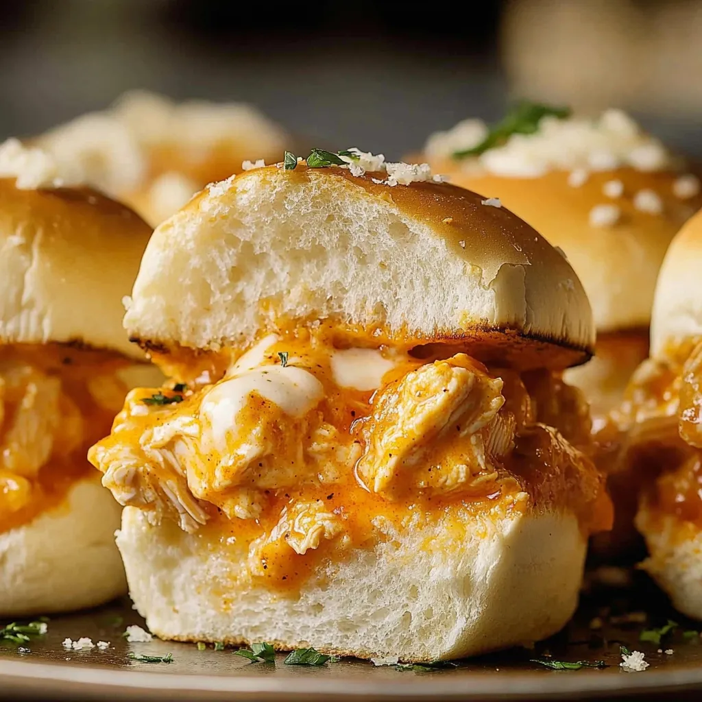 Cheesy Buffalo Chicken Sliders Recipe