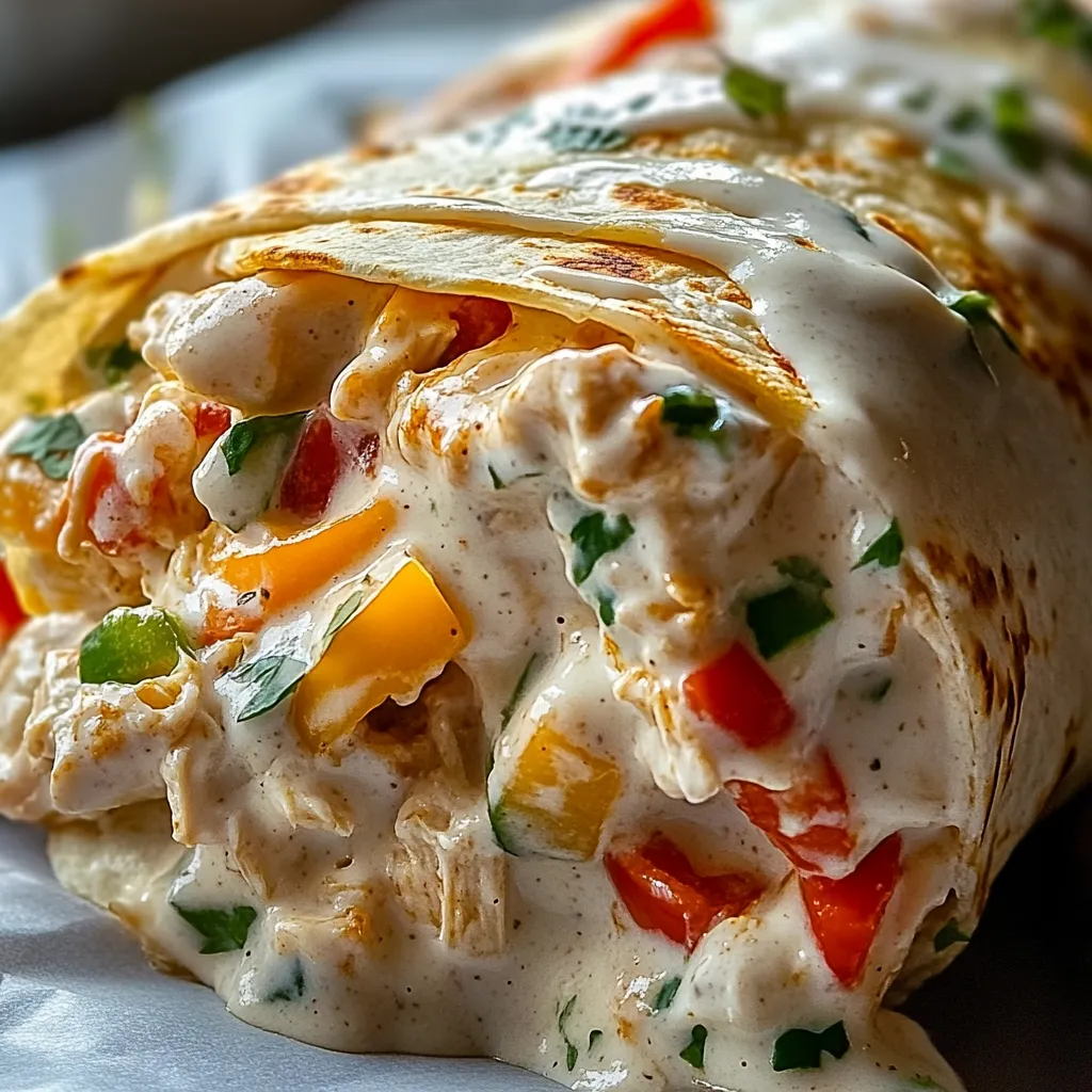 Chicken Bell Pepper Ranch Burritos Recipe