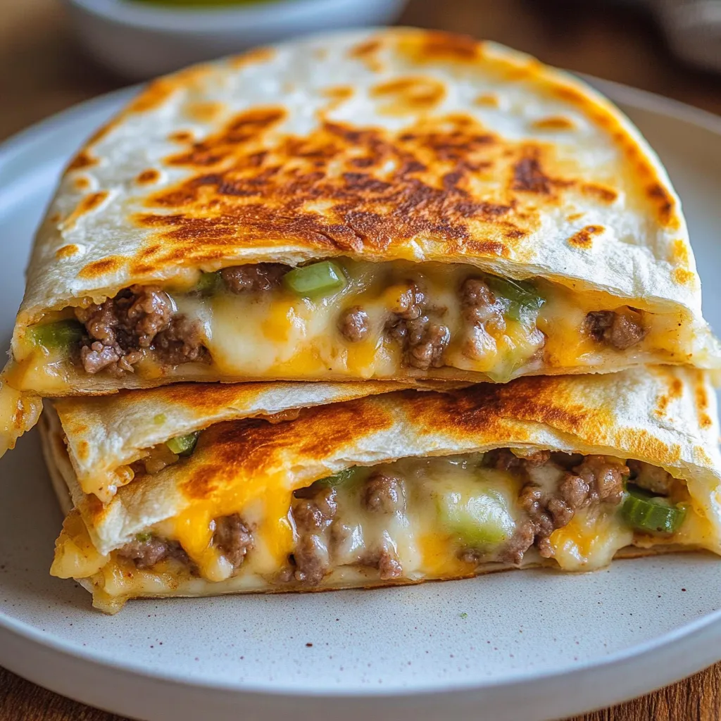 Cheeseburger Quesadillas recipe