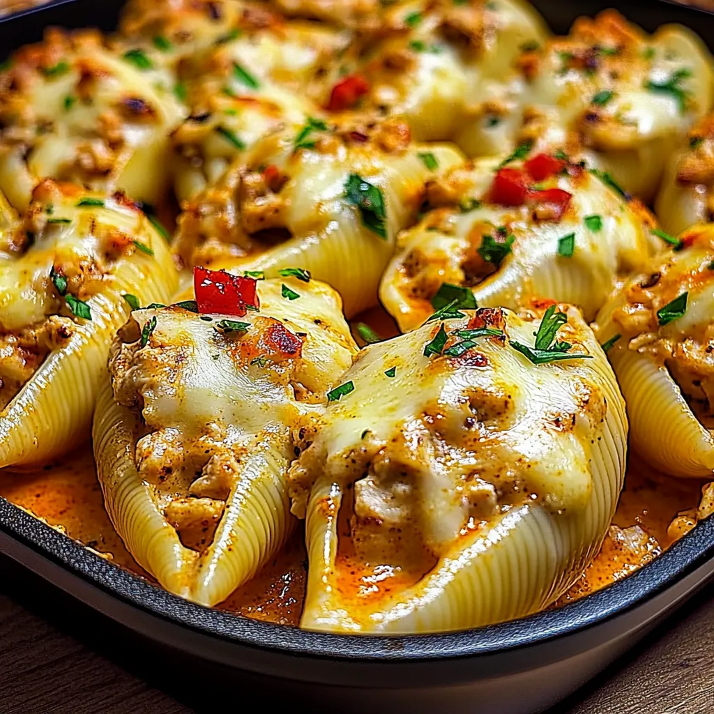 A pan of food with a green herb on top.