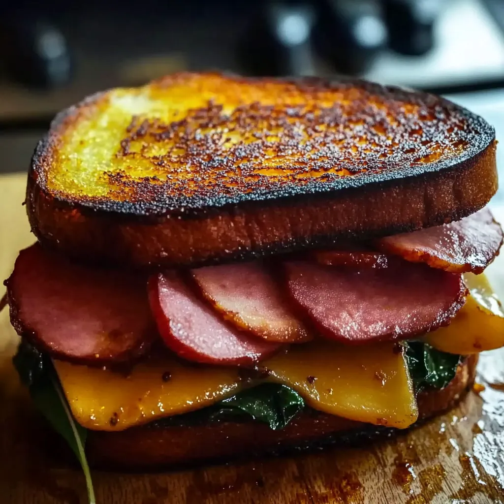 A sandwich with meat and cheese.