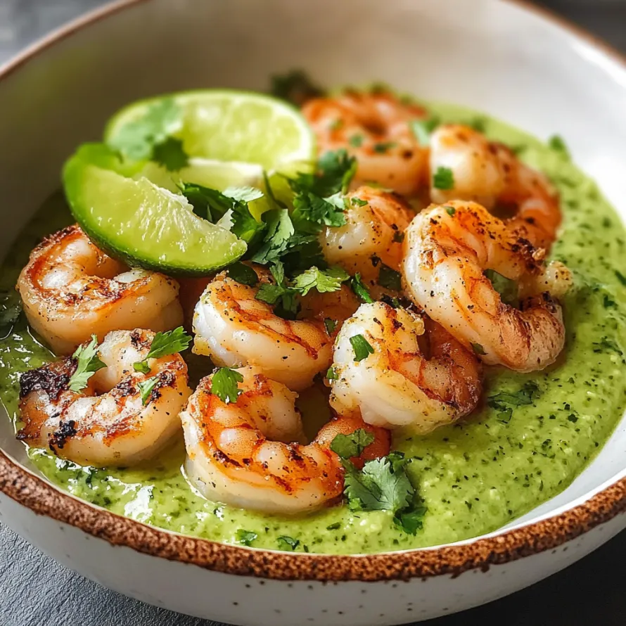 A bowl of shrimp and lime.
