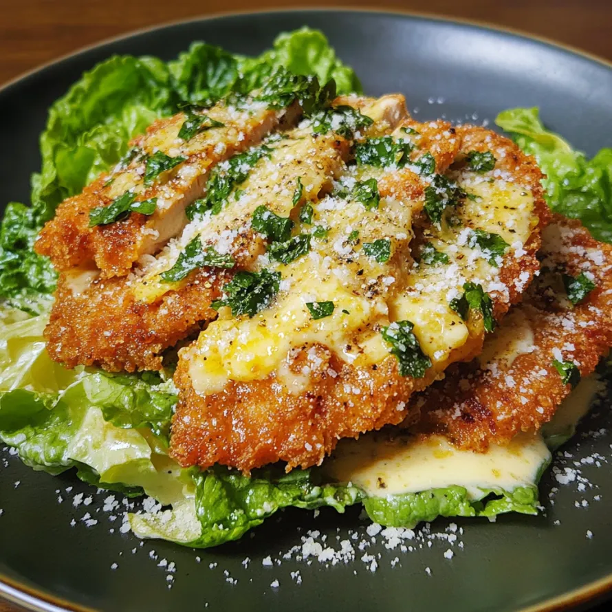 A plate of food with chicken and lettuce.