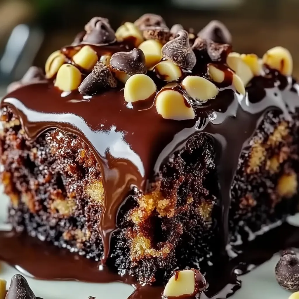 German Chocolate Poke Cake