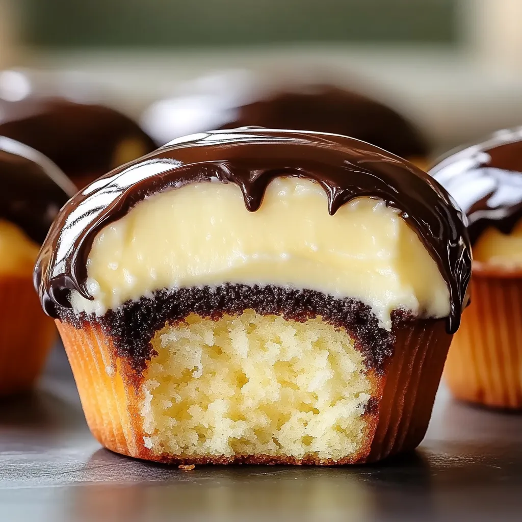 Boston Cream Pie Cupcakes