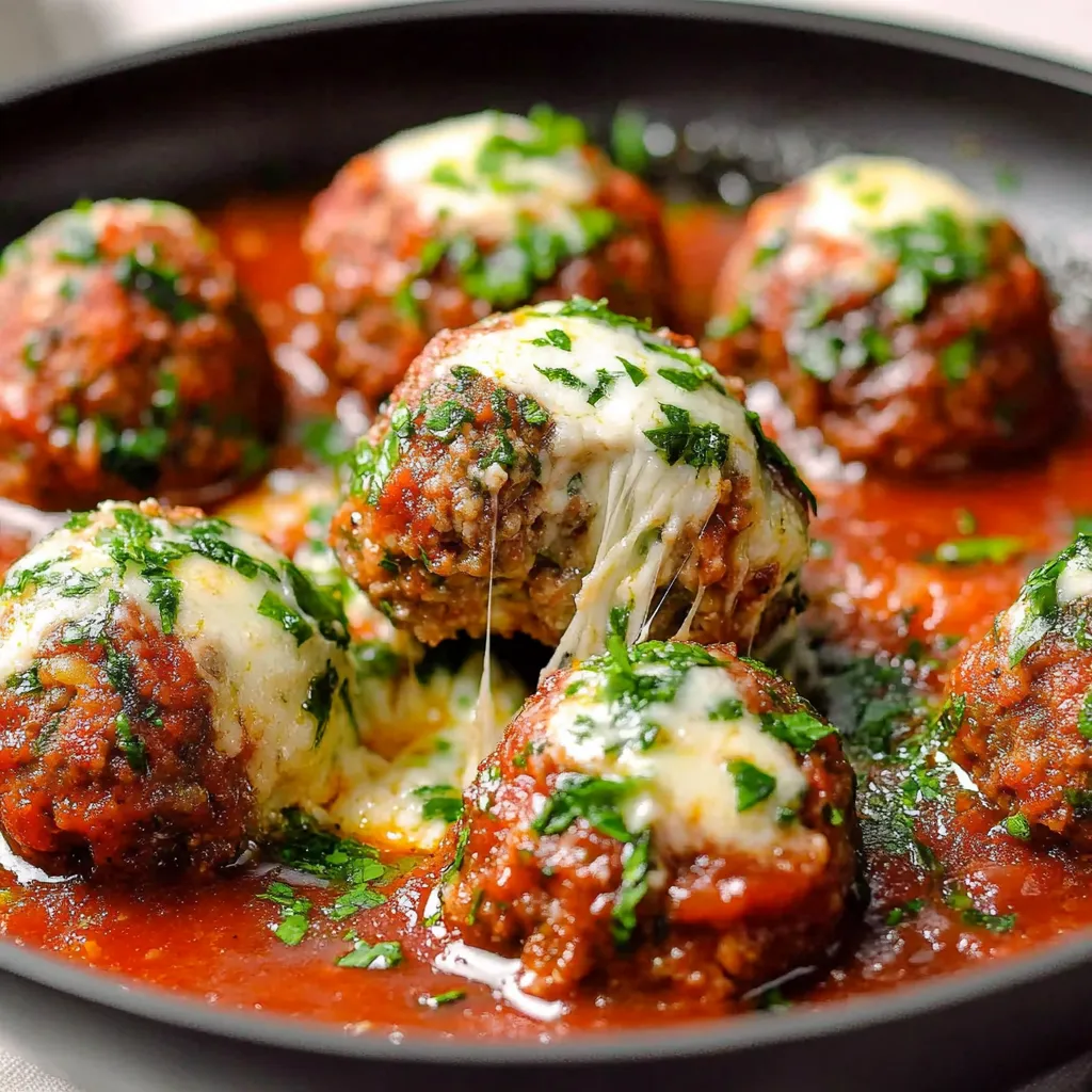 A plate of meatballs with cheese on top.