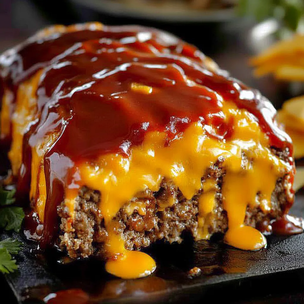 Cheeseburger Meatloaf Cheddar Roll