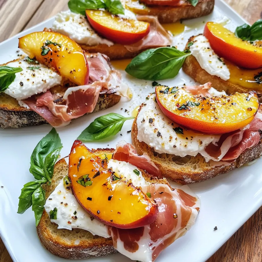 A plate of food with toast, cheese, and peaches.