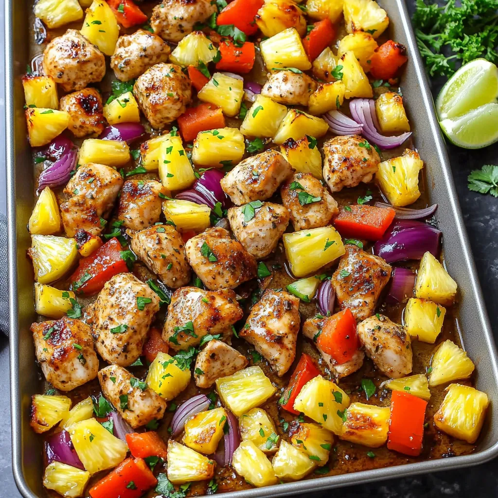 Hawaiian Chicken Sheet Pan