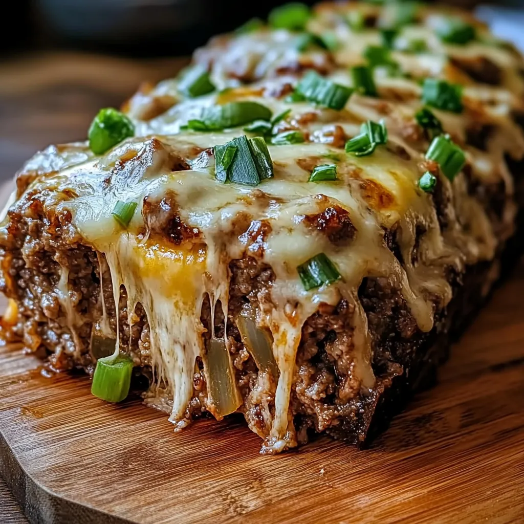 Classic Philly Cheesesteak Meatloaf