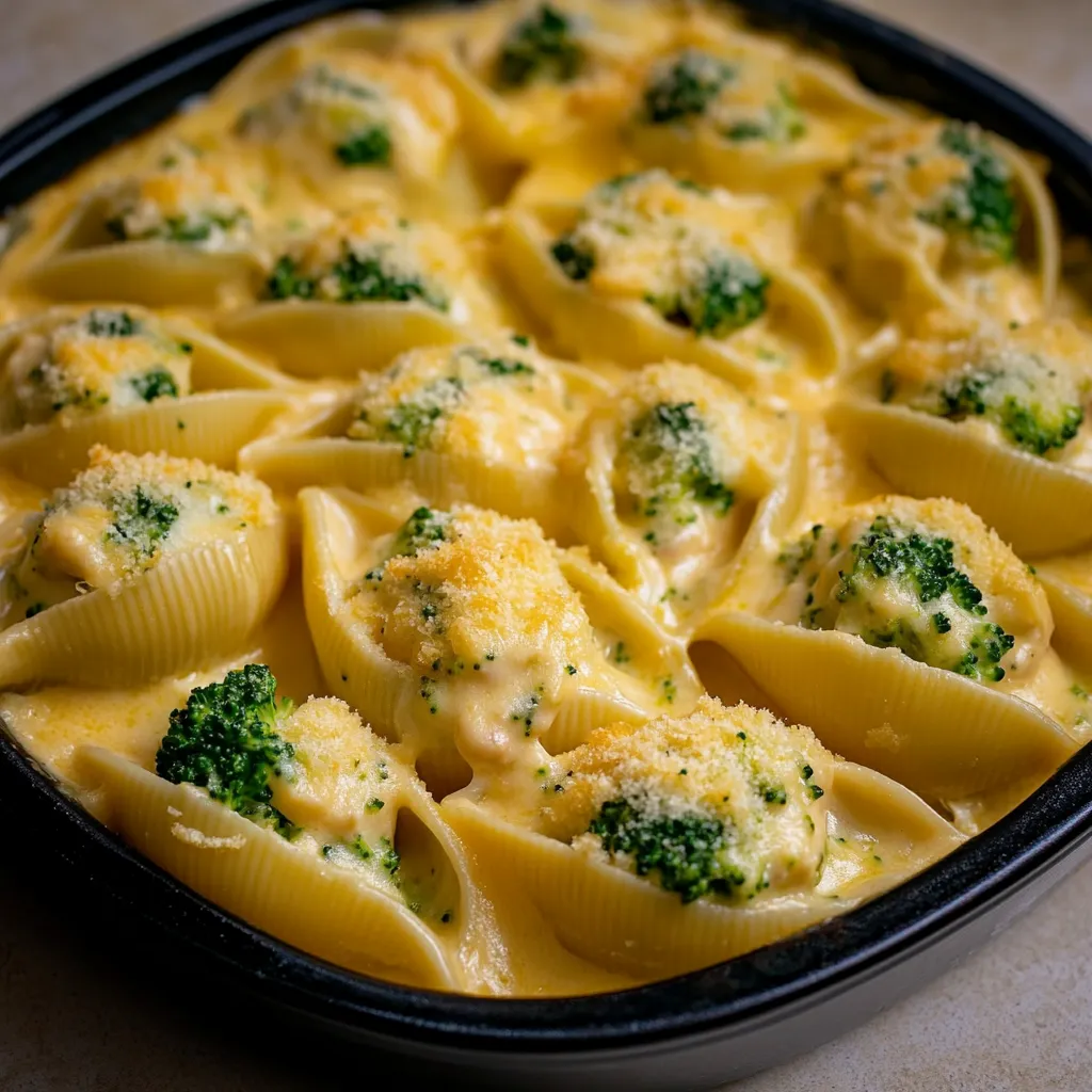 Cheesy Chicken & Broccoli Stuffed Shells