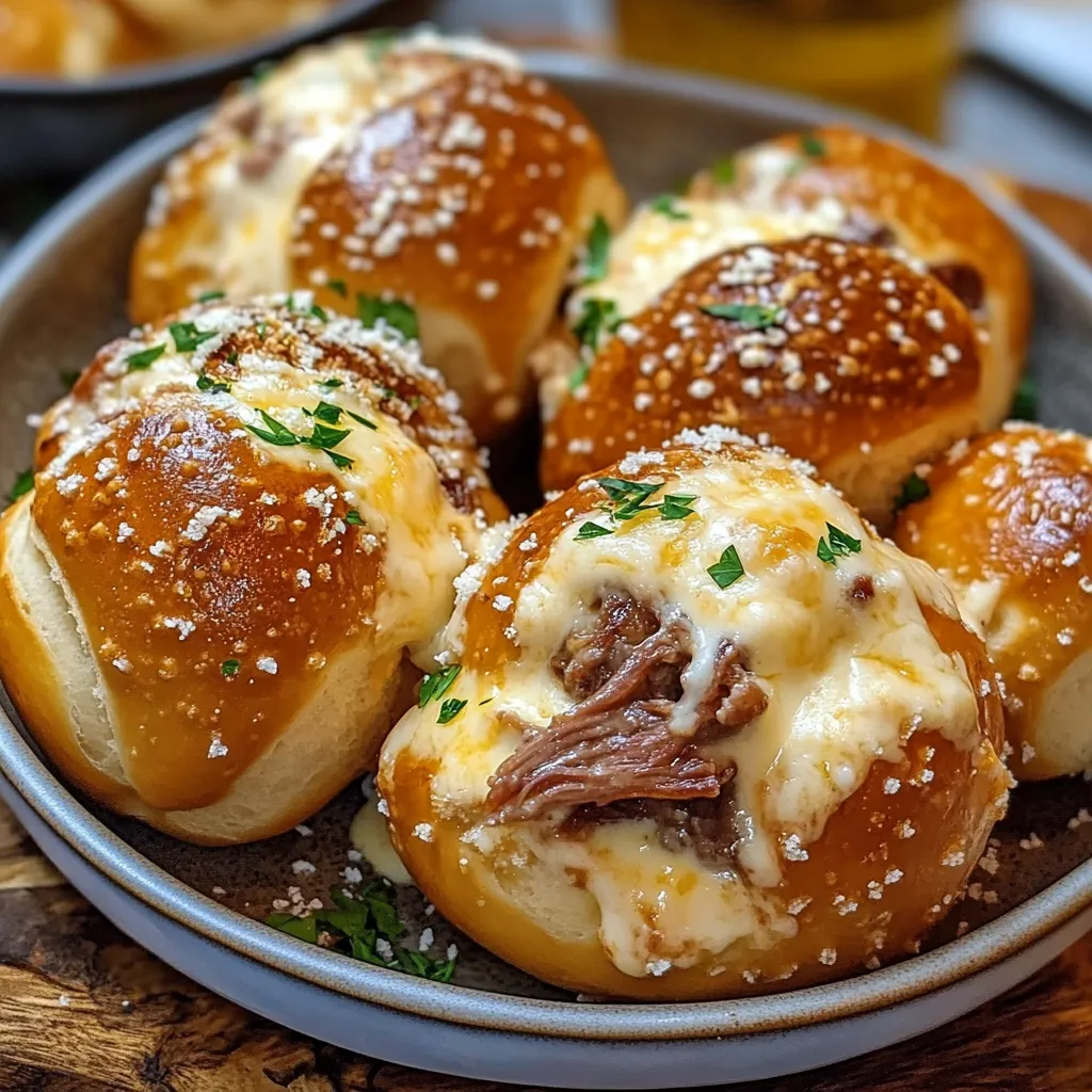 Smoked Brisket & Beer Cheese Pretzel Bombs