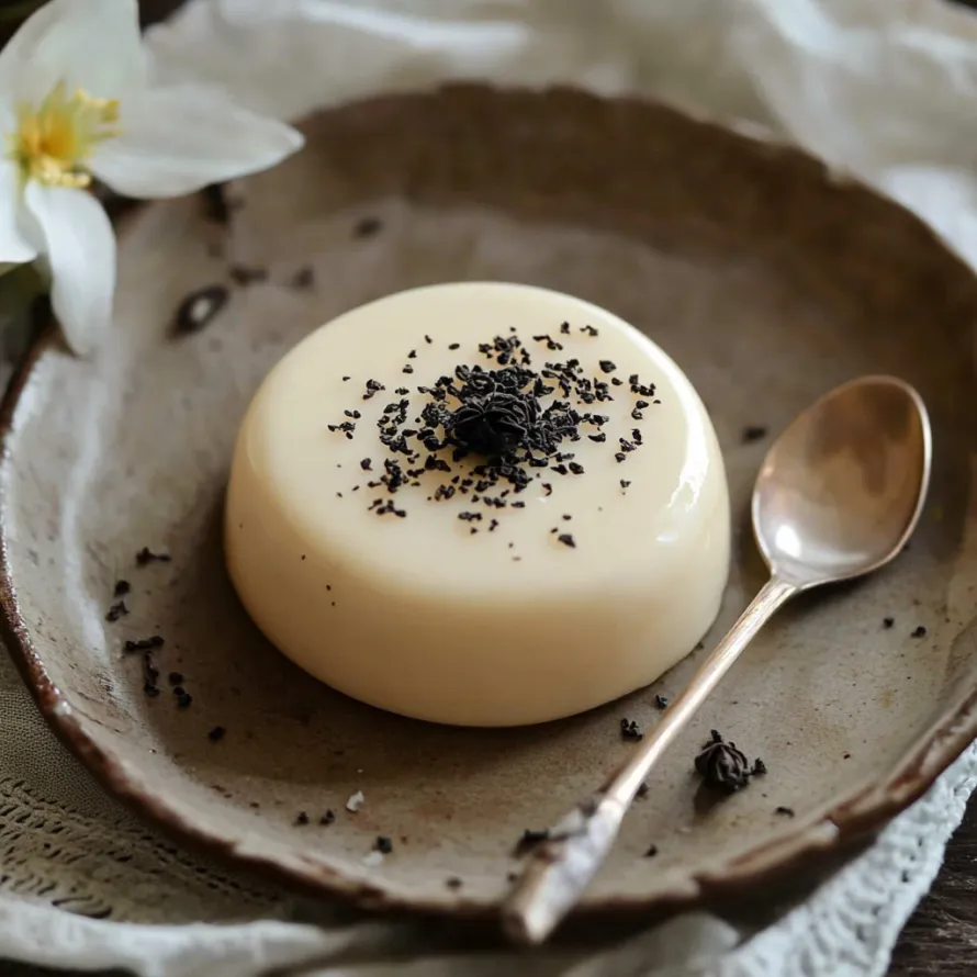 A small piece of food on a plate.