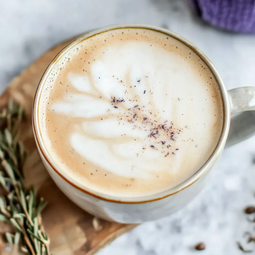 A cup of coffee with a sprinkle of cinnamon on top.