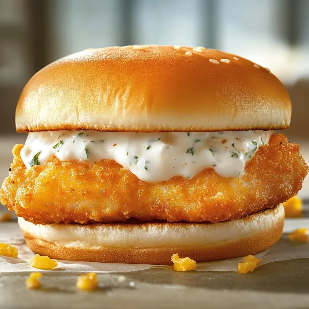 A sandwich with a bun and a white sauce.