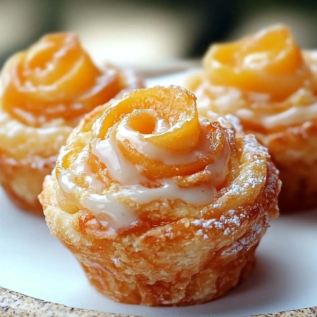 Two pastries with cream and orange sauce.