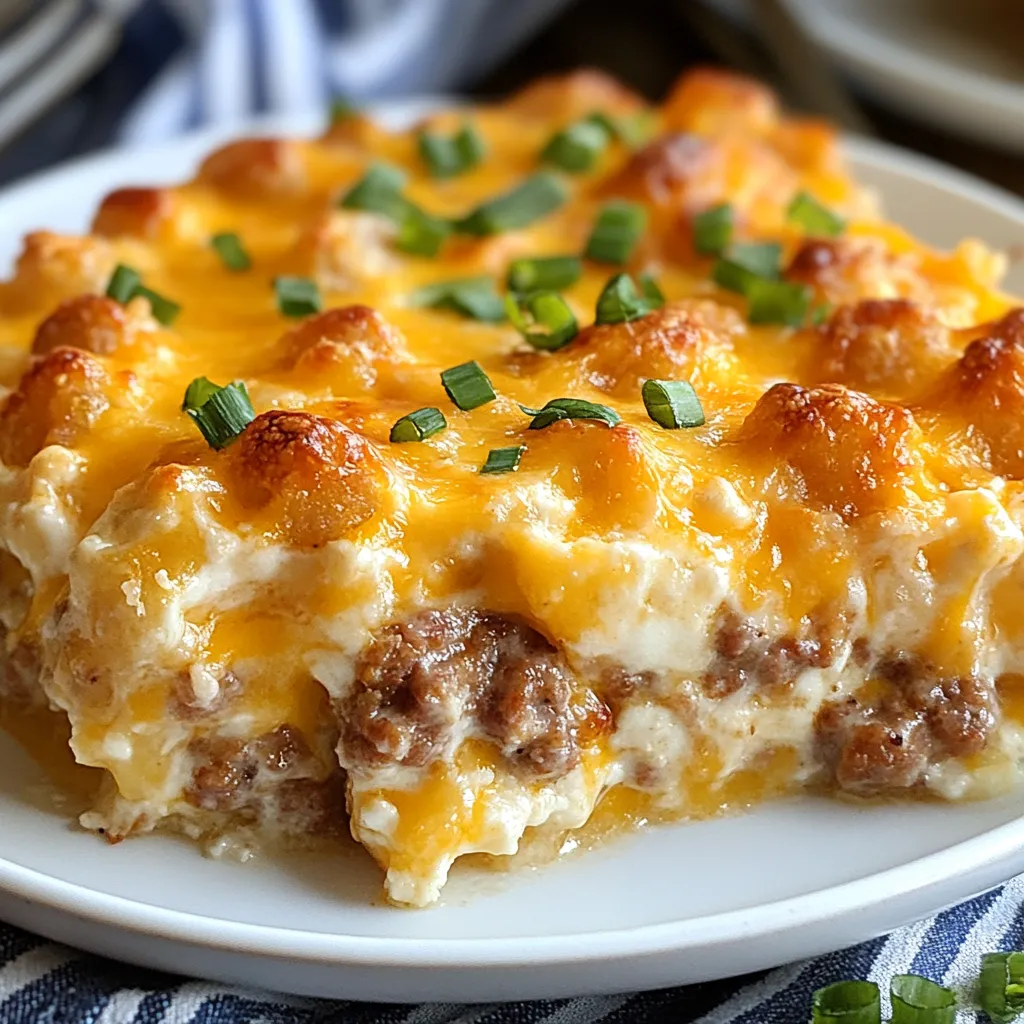 Tater Tot Sausage Breakfast Casserole