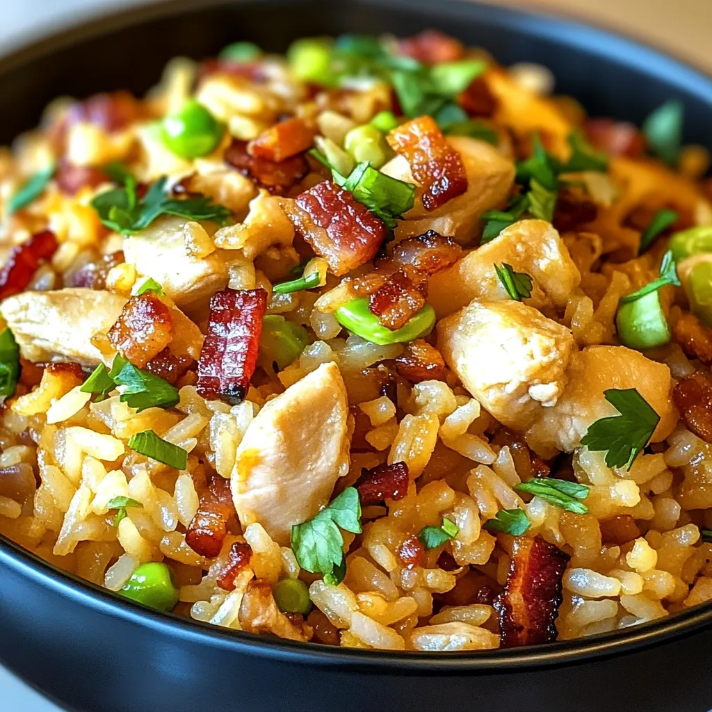 Chicken and Bacon Fried Rice