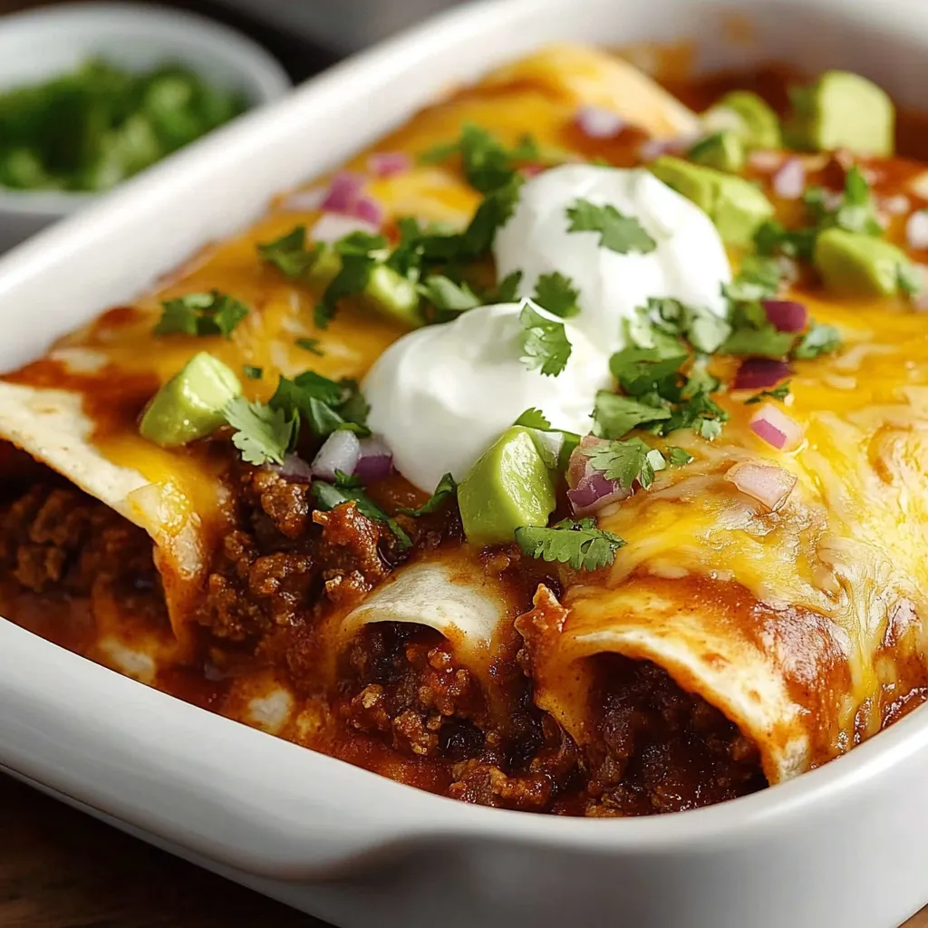 Cheesy Beef Enchiladas