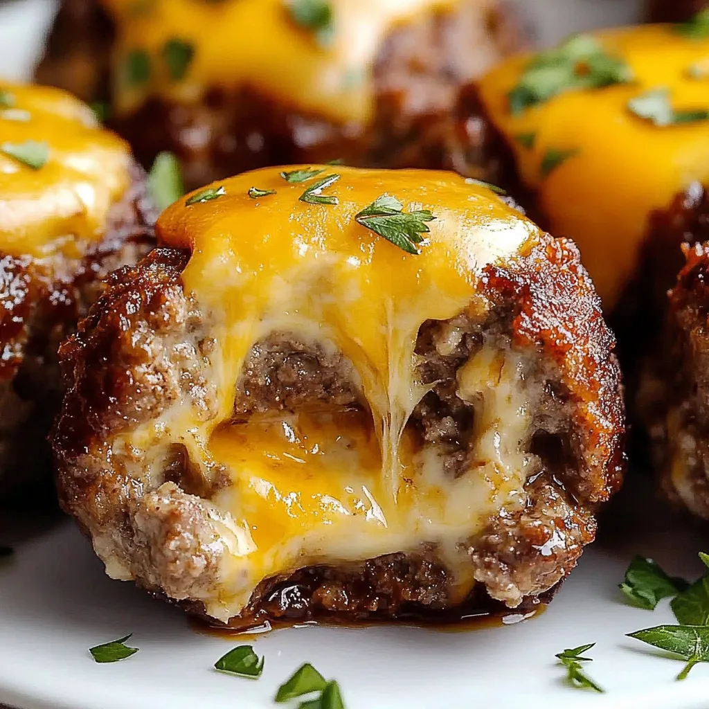 A plate of meatballs with cheese.