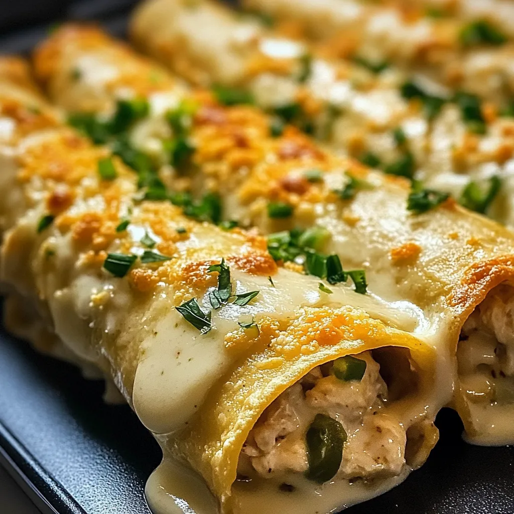 Crispy Jalapeño Popper Chicken Alfredo Taquitos