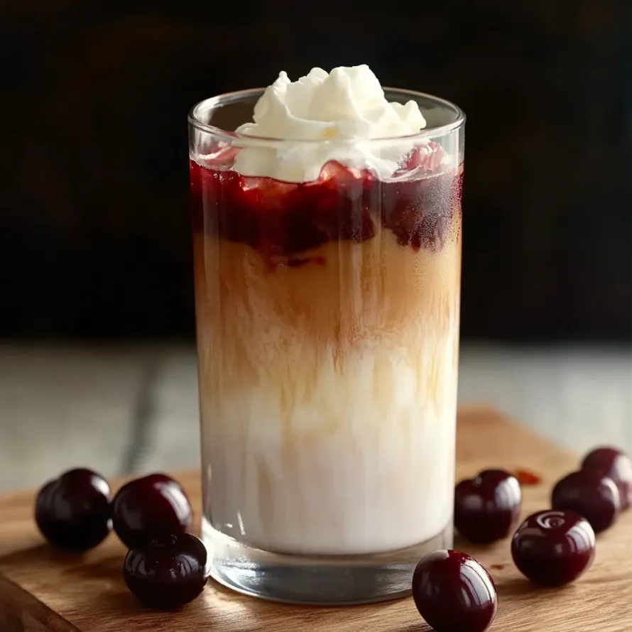 A glass of milk with whipped cream.
