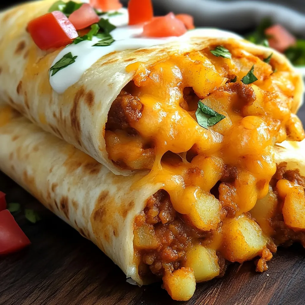 Cheesy Potato Burritos