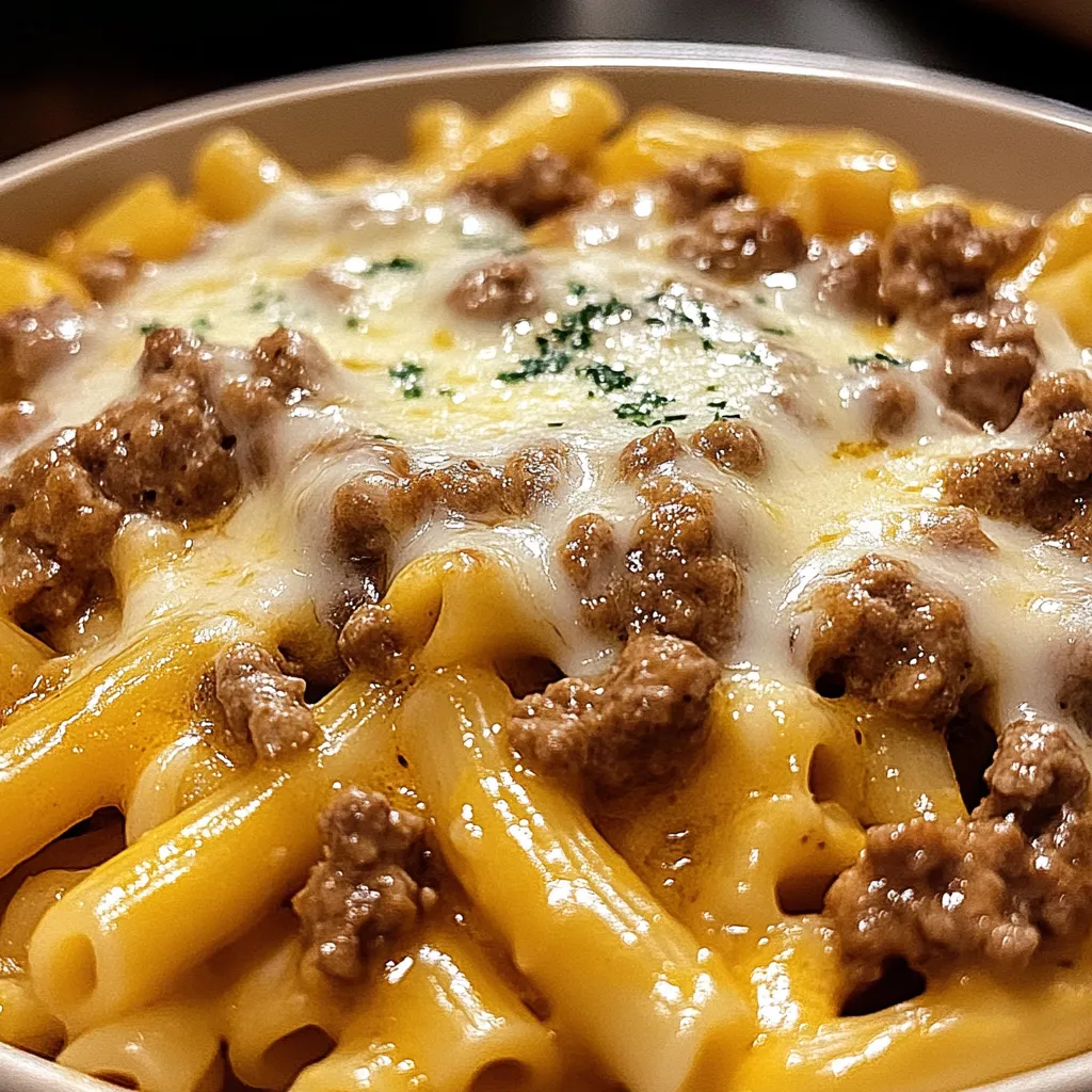 Sloppy Cheeseburger Pasta