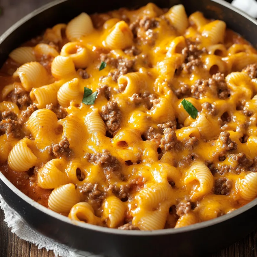 A bowl of macaroni and cheese.