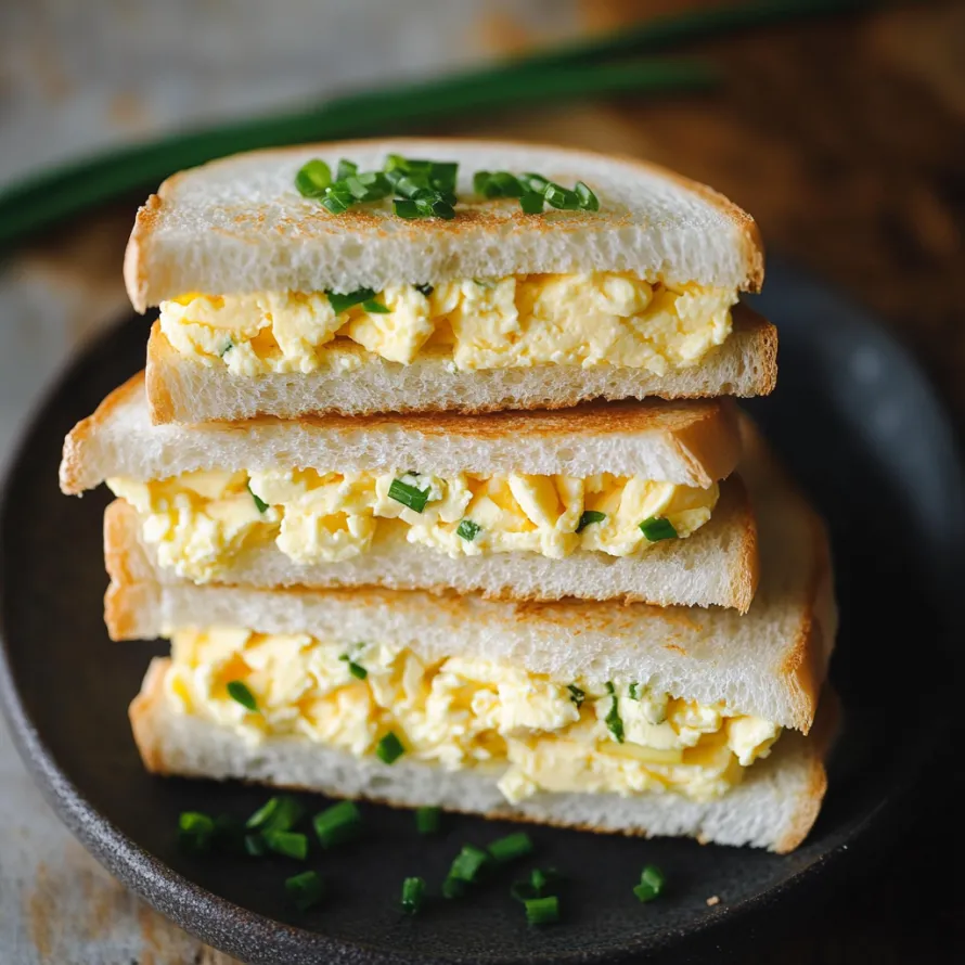 A stack of sandwiches with green vegetables.