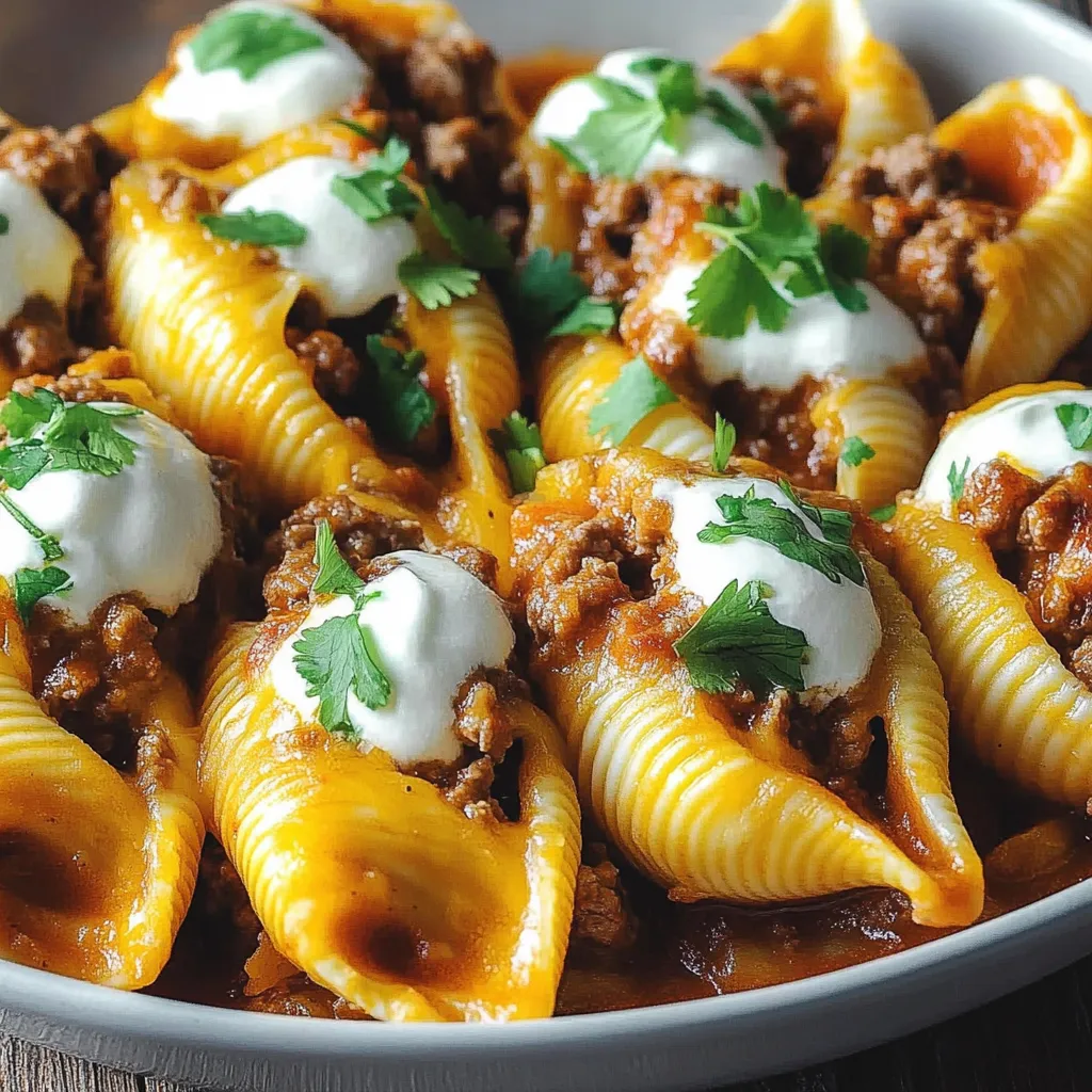A plate of pasta with meat and cheese.