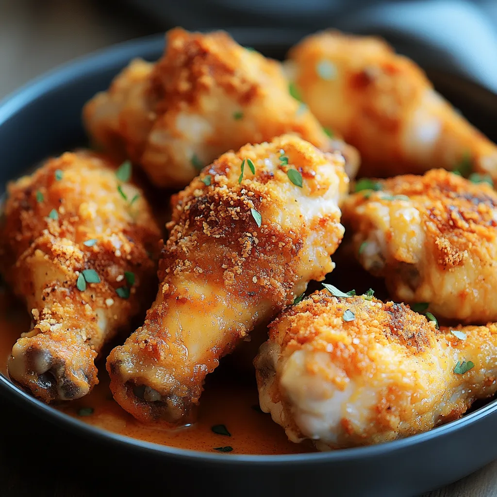 A bowl of chicken wings with sauce.