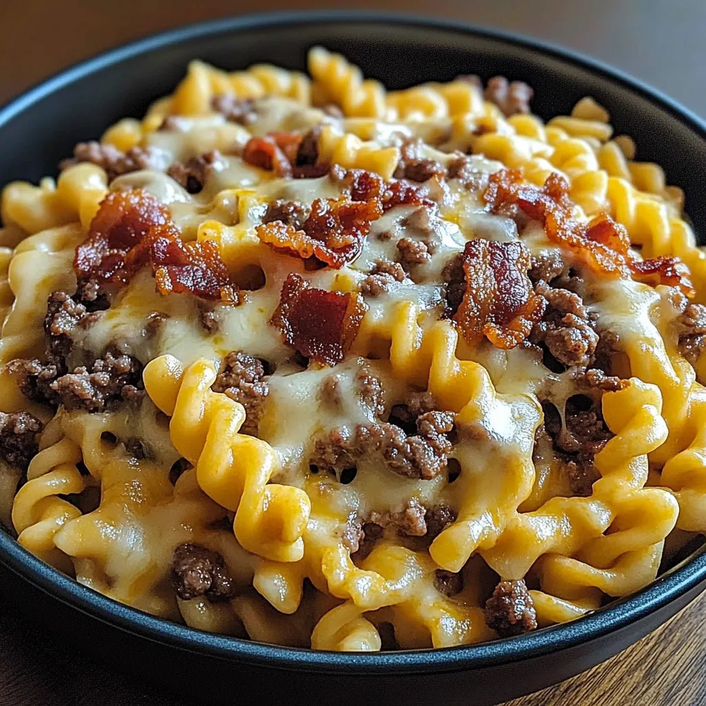 Loaded Bacon Cheeseburger Pasta
