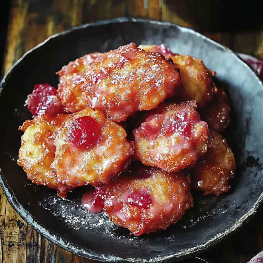 A bowl of doughnuts with jelly.