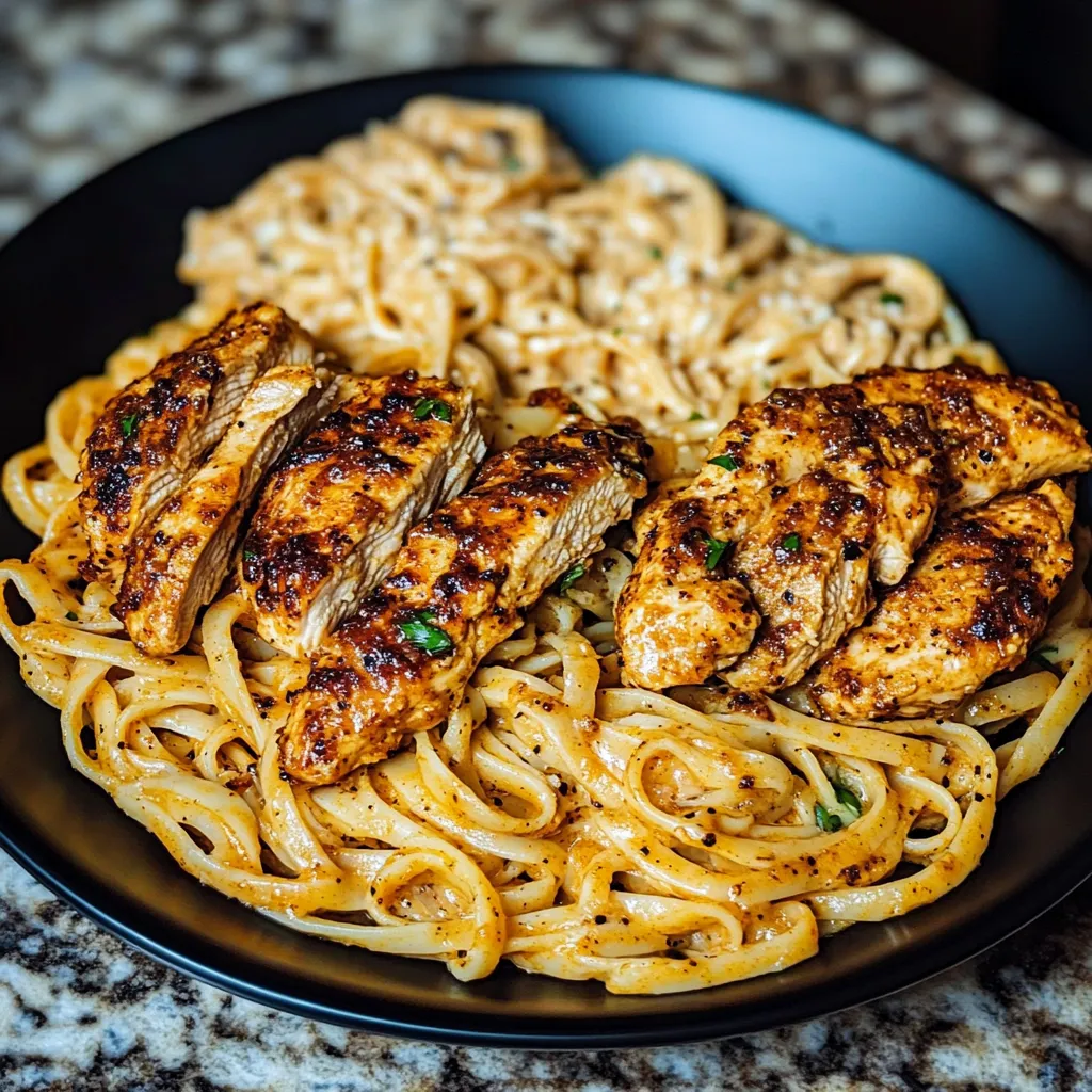 A plate of food with chicken and noodles.