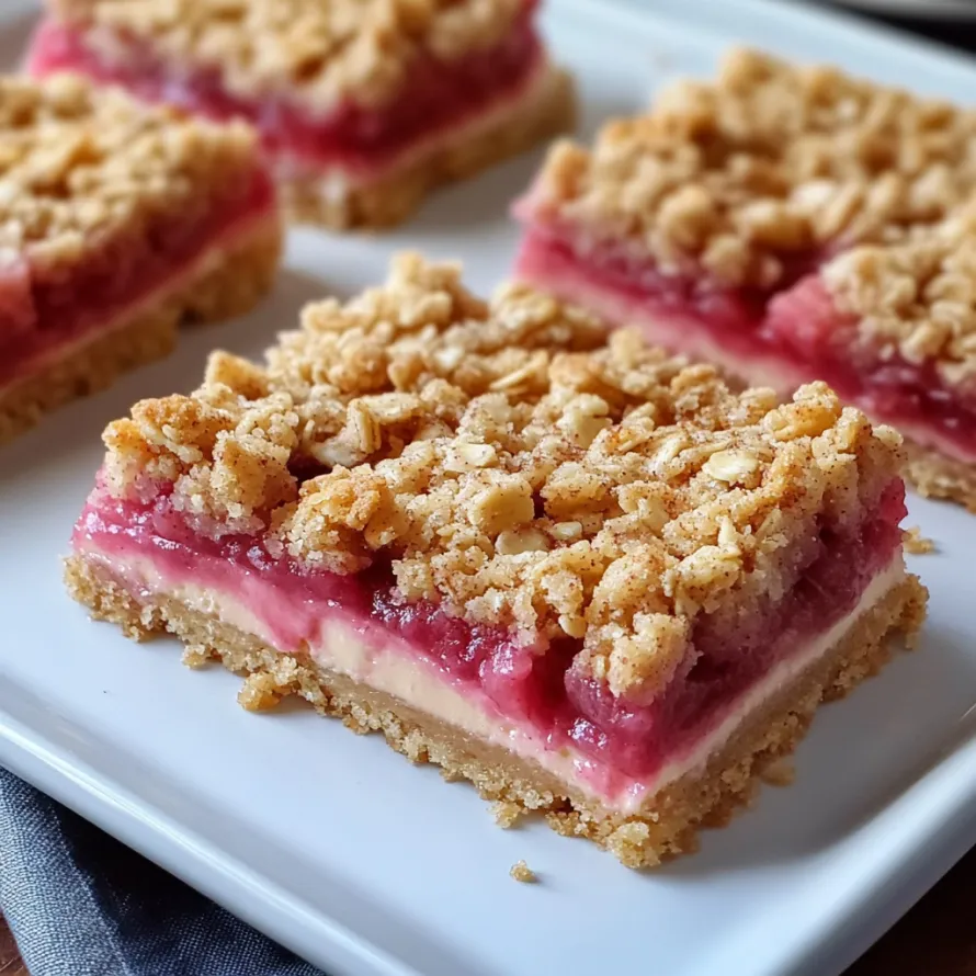 A square of cake with a pink filling.