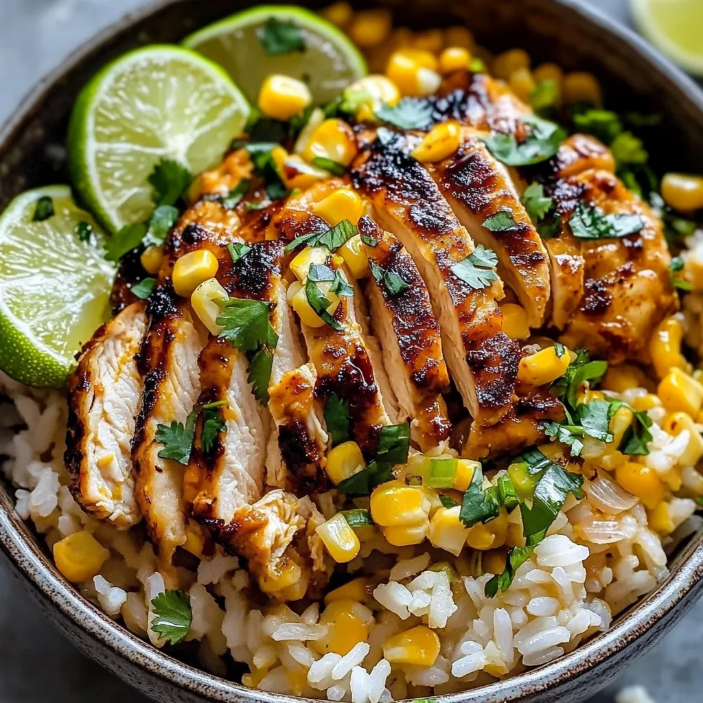 Street Corn Chicken Rice Bowl