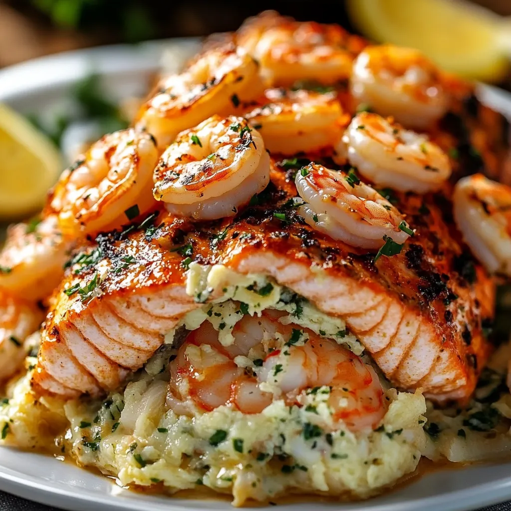 A plate of food with shrimp and sauce.