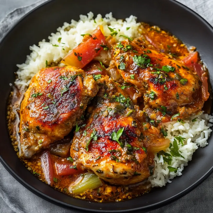A bowl of rice and meat.