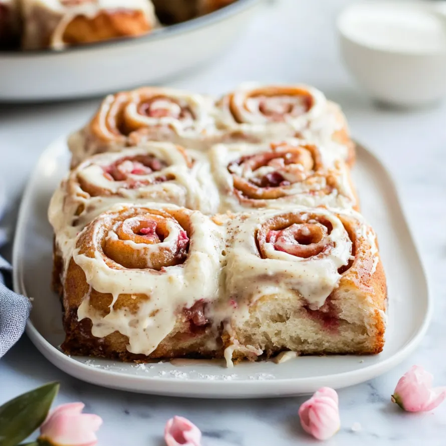 A plate of rolls with cream on top.