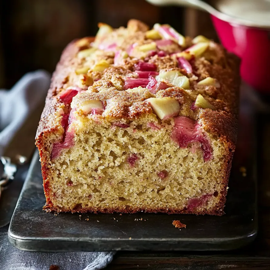 A loaf of bread with fruit on top.