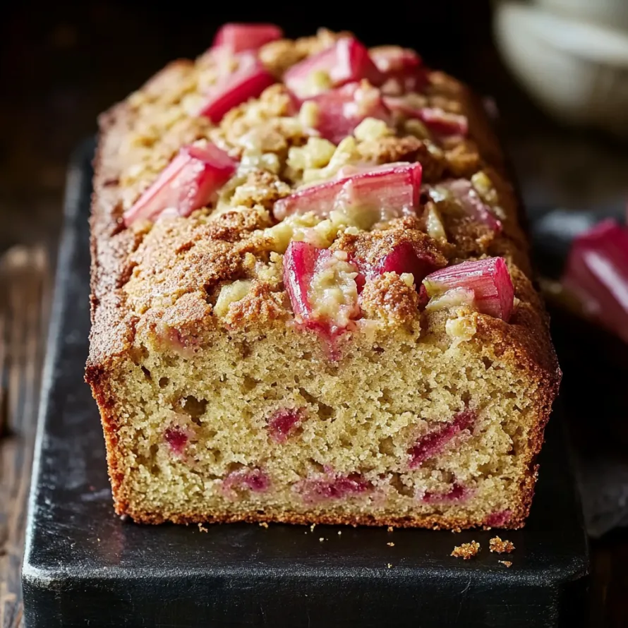 A loaf of bread with fruit on top.