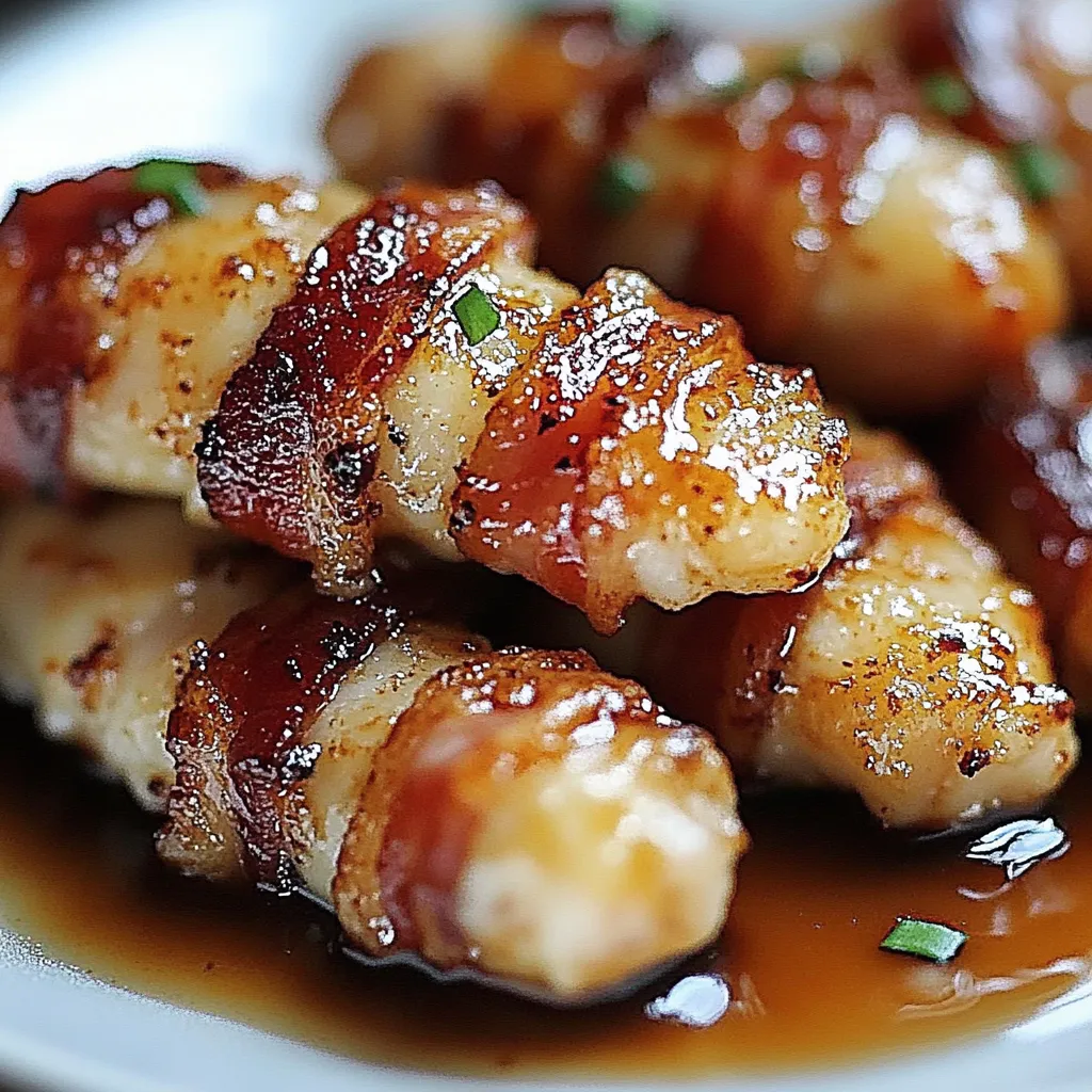Bacon wrapped around a stick.