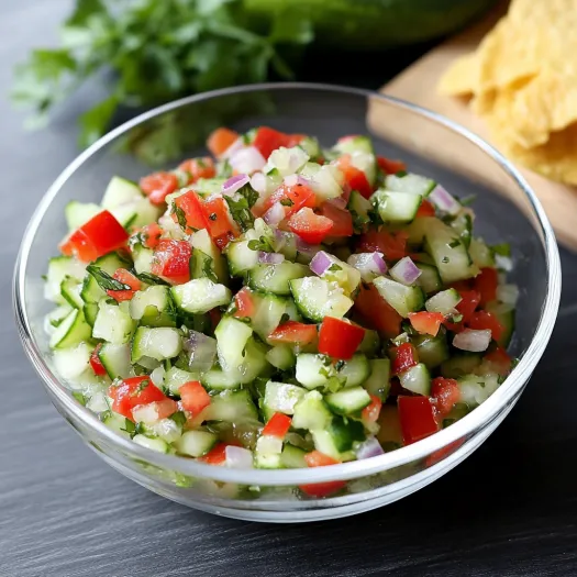 A bowl of vegetables including cucumbers, tomatoes, and lettuce.