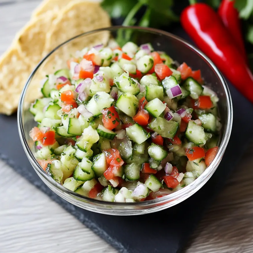 A bowl of vegetables with a red pepper.