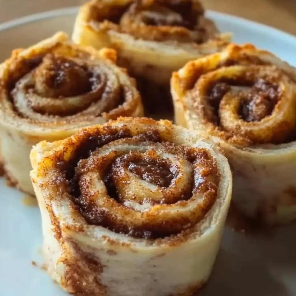A plate of pastries with a brown sugar glaze.