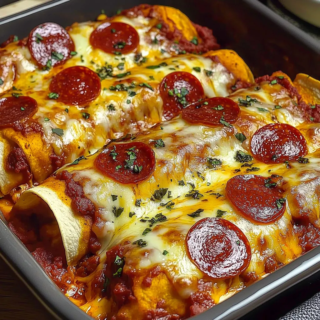 A pan of pepperoni pizza.
